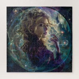 Quebra-cabeça Linda mulher em uma bolha