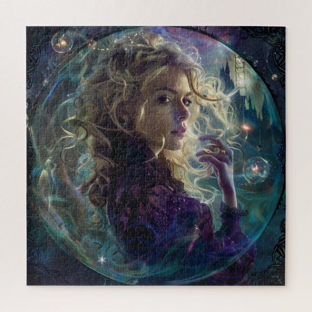 Quebra-cabeça Linda mulher em uma bolha (Vertical)