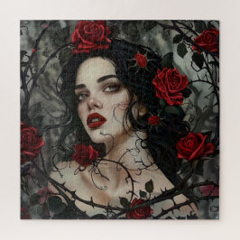 Quebra-cabeça Linda Mulher Gótica