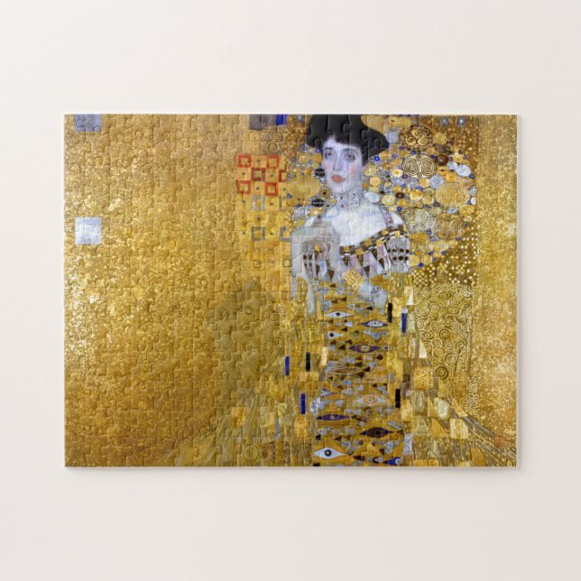 Quebra-cabeça Linda mulher no Dourado Gustav Klimt (Horizontal)
