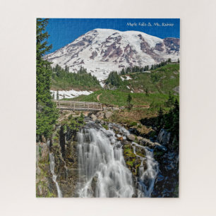 Quebra-cabeça Linda Myrtle Falls & Mount Rainier
