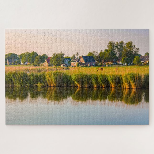 Quebra-cabeça Linda paisagem rural holandesa (Horizontal)