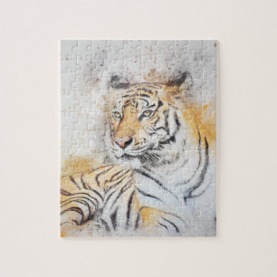 Quebra-cabeça Linda pintura Bengala Tiger