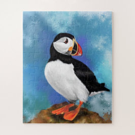 Quebra-cabeça Linda pintura de pássaros do Puffin Atlântico Migr