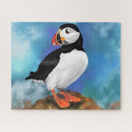 Quebra-cabeça Linda pintura de pássaros do Puffin Atlântico Migr