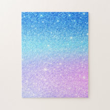 Linda Sombreado Roxo Azul Brilho Moderno