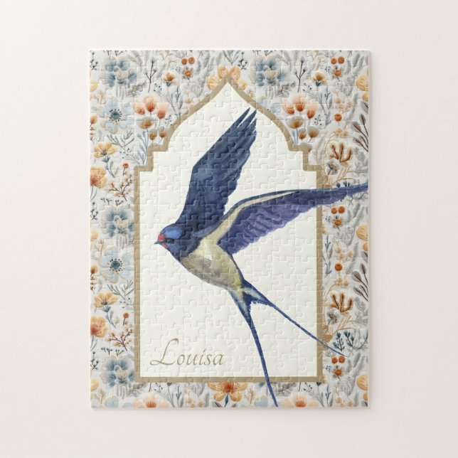 Quebra-cabeça Linda Vintage do Barn Swallow (Vertical)