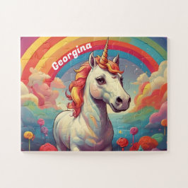 Quebra-cabeça Linda Vintage Unicorn Personalizado