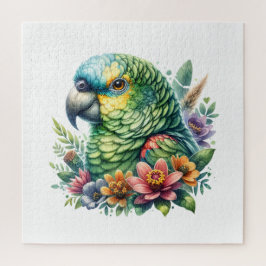 Quebra-cabeça Linda Watercolor Amazon Parrot