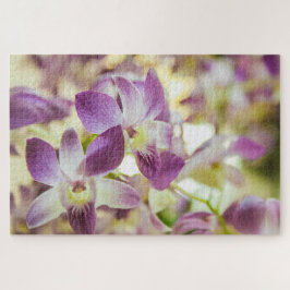 Quebra-cabeça Lindas flores brancas e roxas