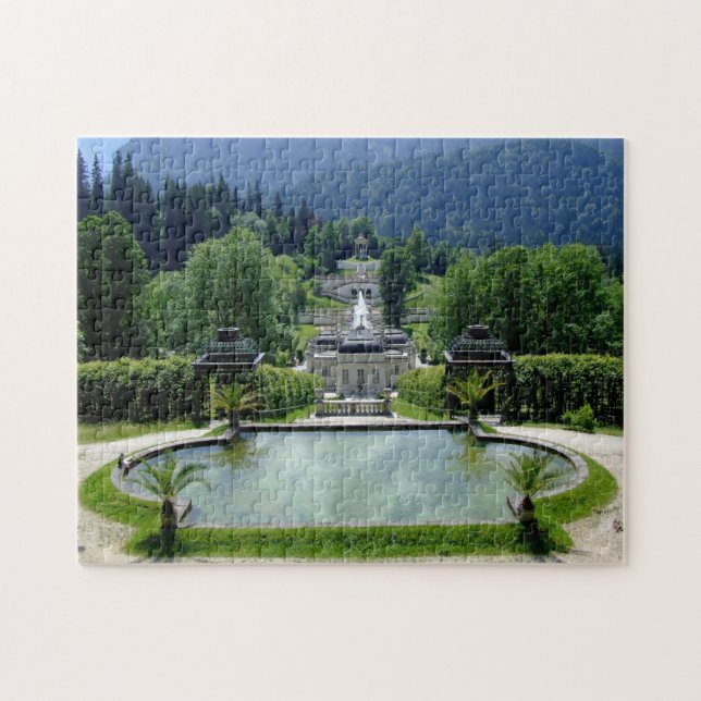 Quebra-cabeça Linderhof Palace Alemanha. (Horizontal)
