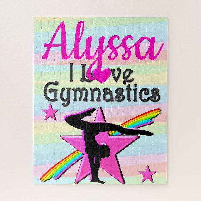 QUEBRA-CABEÇA LINDO EU AMO GINÁSTICO DESIGN (Vertical)