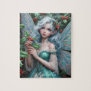 Quebra-cabeça Lindo Fada de dezembro em Holly
