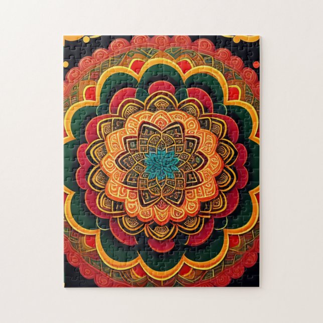 Quebra-cabeça Lindo Mandala Colorida (Vertical)