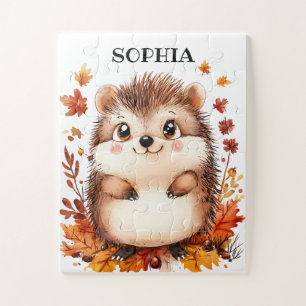 Quebra-cabeça Lindo Porco-Espinho Nome Personalizado Animal Mode
