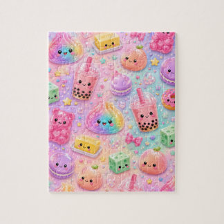 Quebra-cabeça Lindos Kawaii Arco-Íris Brilho Dumpling Squishies