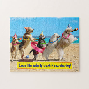 Quebra-cabeça Linha Conga de Festa de aniversário de Cães