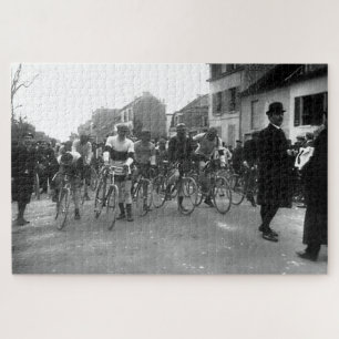 Quebra-cabeça Linha de partida da corrida de ciclismo Paris–Roub