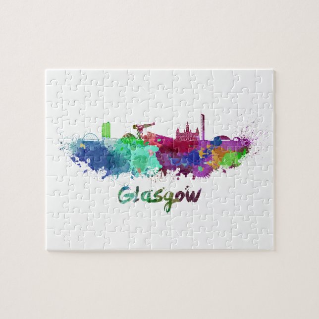 Quebra-cabeça Linha do horizonte de Glasgow (Horizontal)