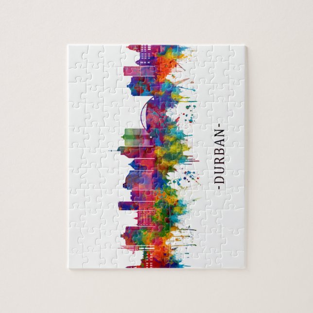 Quebra-cabeça Linha do Skyline na África do Sul de Durban (Vertical)