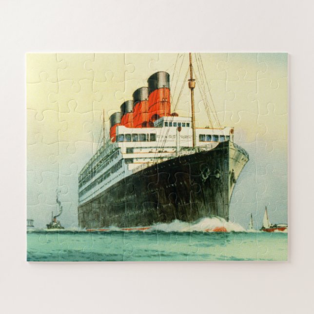 Quebra-cabeça Linha navio do RMS Aquitania Cunard (Horizontal)