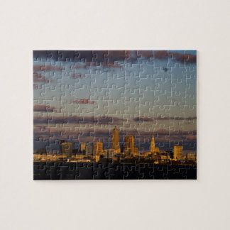 Quebra-cabeça Linha Panorâmica Cleveland Skyline