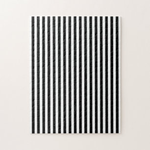 Quebra-cabeça Linhas Verticais Verticais Pretas Elegantes Geomé