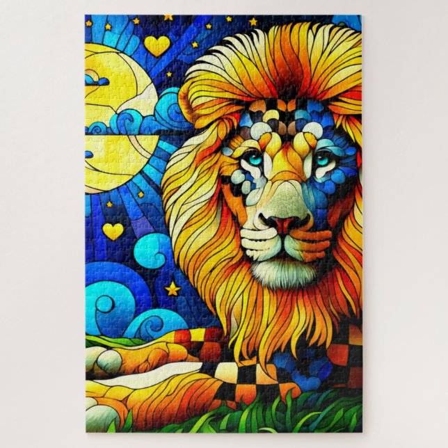 Quebra-cabeça Lion Art (Vertical)