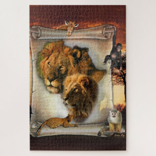 Quebra-cabeça Lion King e Queen