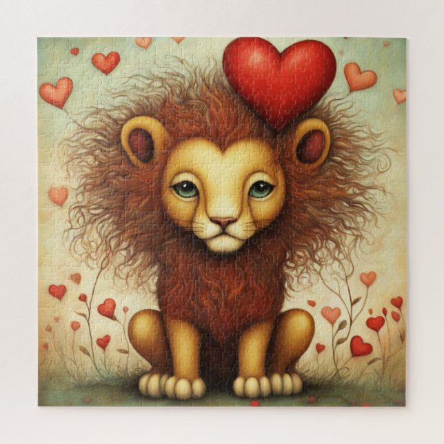 Quebra-cabeça Lion Love 1 (Vertical)