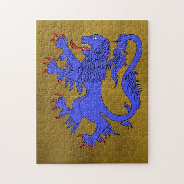 Quebra-cabeça Lion Rampant Azure (Vertical)