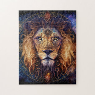 Quebra-cabeça Lion Spirit Mandala Arte Visionária