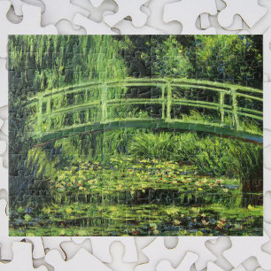 Quebra-cabeça Lírios brancos de Claude Monet, Vintage Art