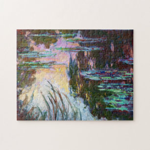 Quebra-cabeça Lírios de água, ajuste Sun Claude Monet