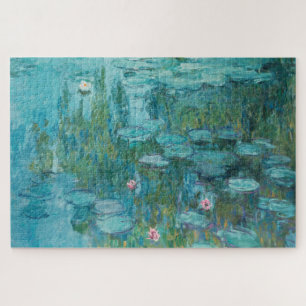 Quebra-cabeça Lírios de água, pintura a óleo de arte fina, Claud