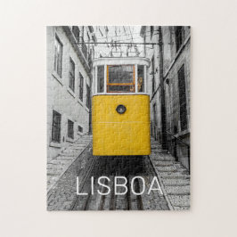 Quebra-cabeça Lisboa Portugal Retro Tram Vintage Souvenir
