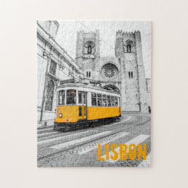 Quebra-cabeça Lisboa Tram Portugal vintage streetcar