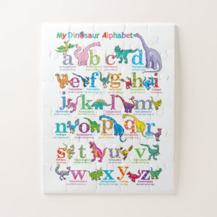 Quebra-cabeça Lista alfabética de dinossauros