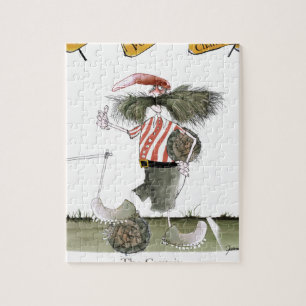 Quebra-cabeça listras brancas vermelhas do capitão