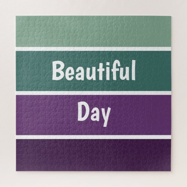 Quebra-cabeça Listras Verdes E Roxas (Vertical)