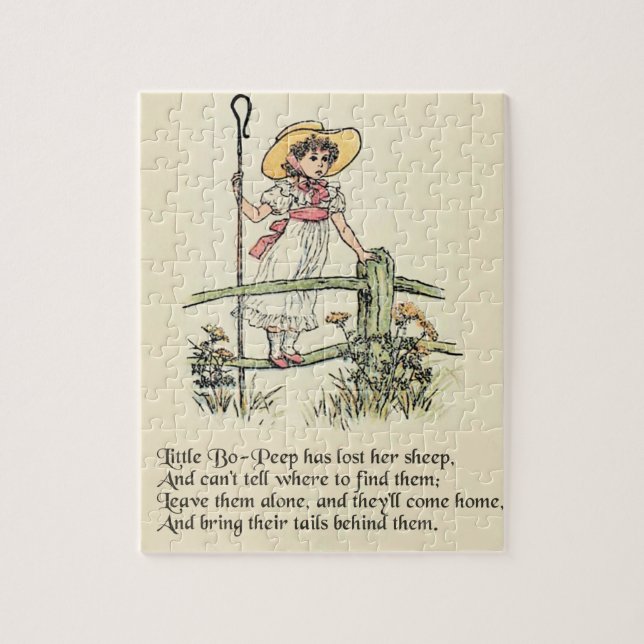 Quebra-cabeça Little Bo-Peep: Clássico de Kate Greenaway Nursery (Vertical)