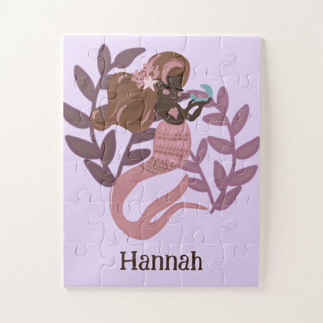 Quebra-cabeça Little Girls Princess Mermaid (Vertical)