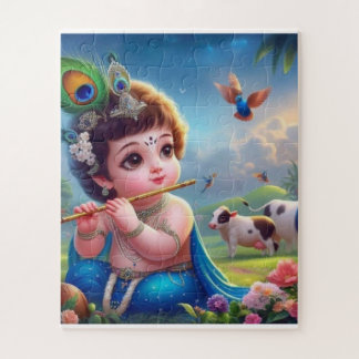 Quebra-cabeça Little Krishna 50-Piece Jigsera Quebra-cabeça"