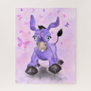 Quebra-cabeça Little Purple Donkey - Coleção de Arte de Desenho