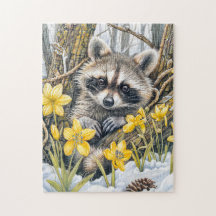 Little Raccoon Entre Oaks Primavera