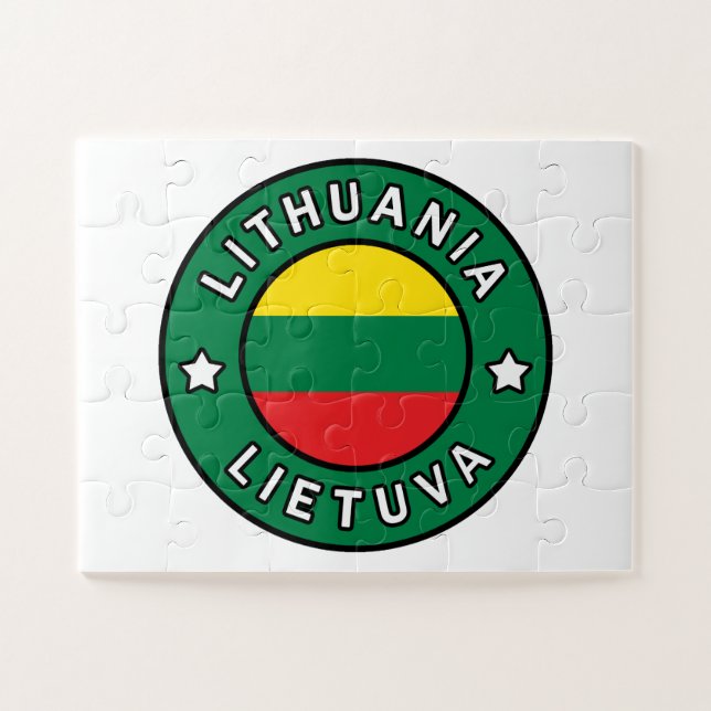 Quebra-cabeça Lituânia Lietuva (Horizontal)