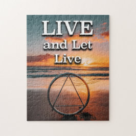 Quebra-cabeça Live And Let Live Recovery Slogan Sunrise