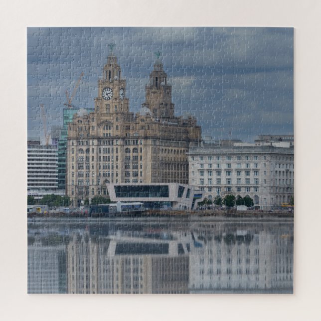 Quebra-cabeça Liverpool Skyline Refletion (Vertical)