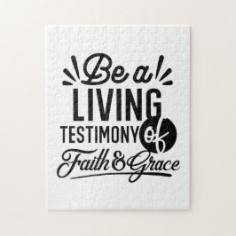 Quebra-cabeça Living Testimony Bible Quote Christian Motivation