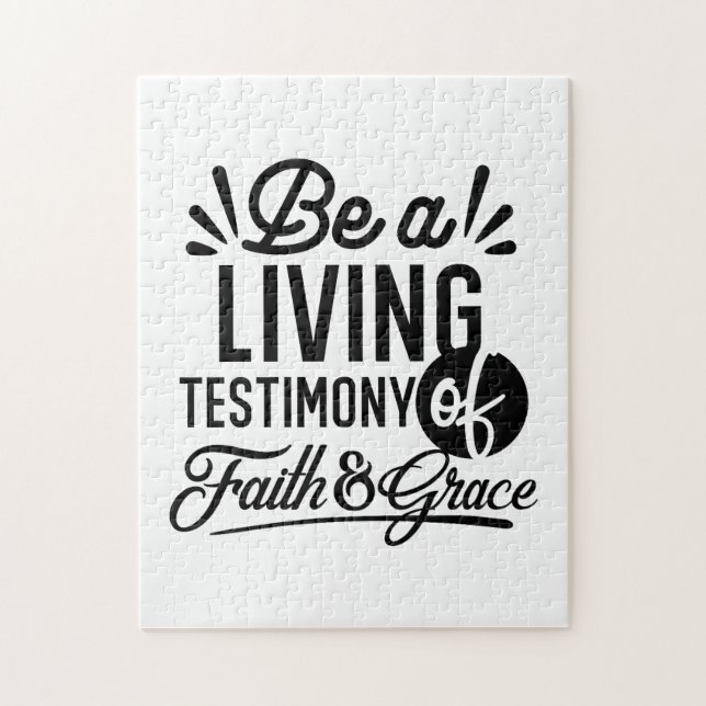 Quebra-cabeça Living Testimony Bible Quote Christian Motivation (Vertical)